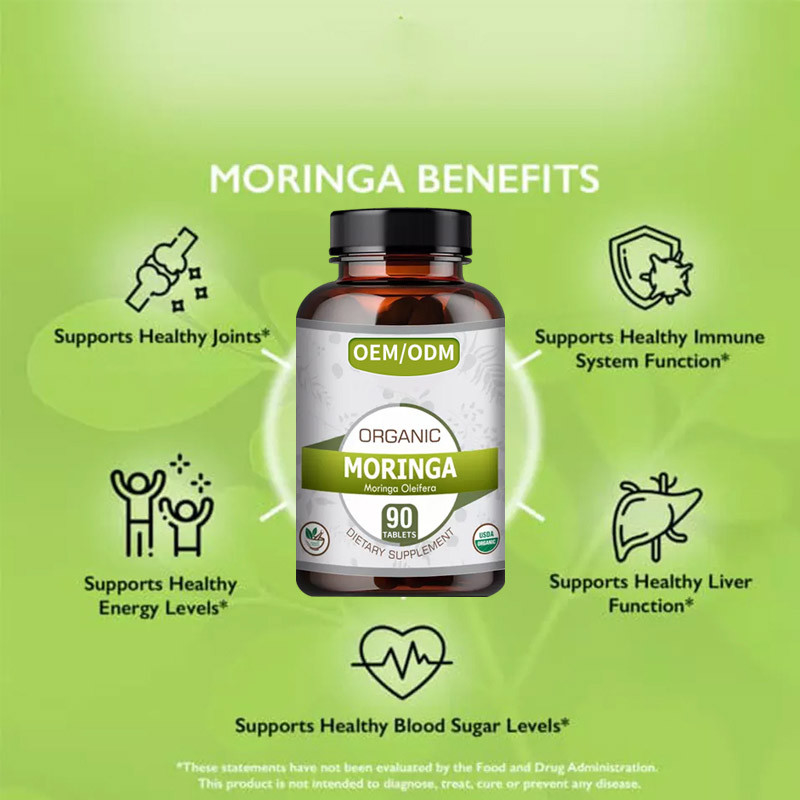 OEM Toptan Satış 1500mg Herbal Slim Kapsülü Moringa Oleifera Yağ Yakma Tabletleri