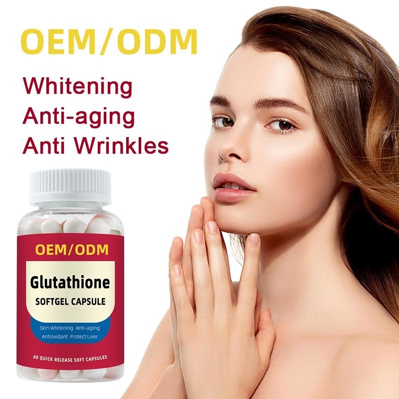 OEM Özel Etiket C Vitamini 1500mg L-Glutatyon Cilt Beyazlatma Tabletleri Softgel