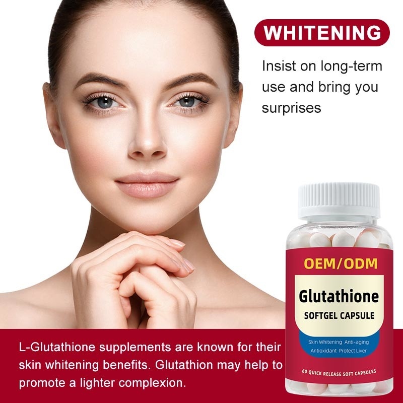 OEM Özel Etiket C Vitamini 1500mg L-Glutatyon Cilt Beyazlatma Tabletleri Softgel