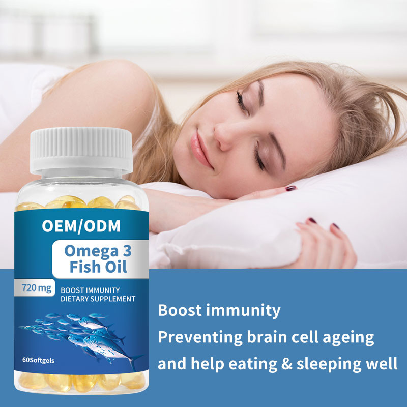 Balık Yağı Omega 3 Softgels Kapsüller E Vitamini DHA EPA Kalp Beyin Eklem Sağlığı İçin