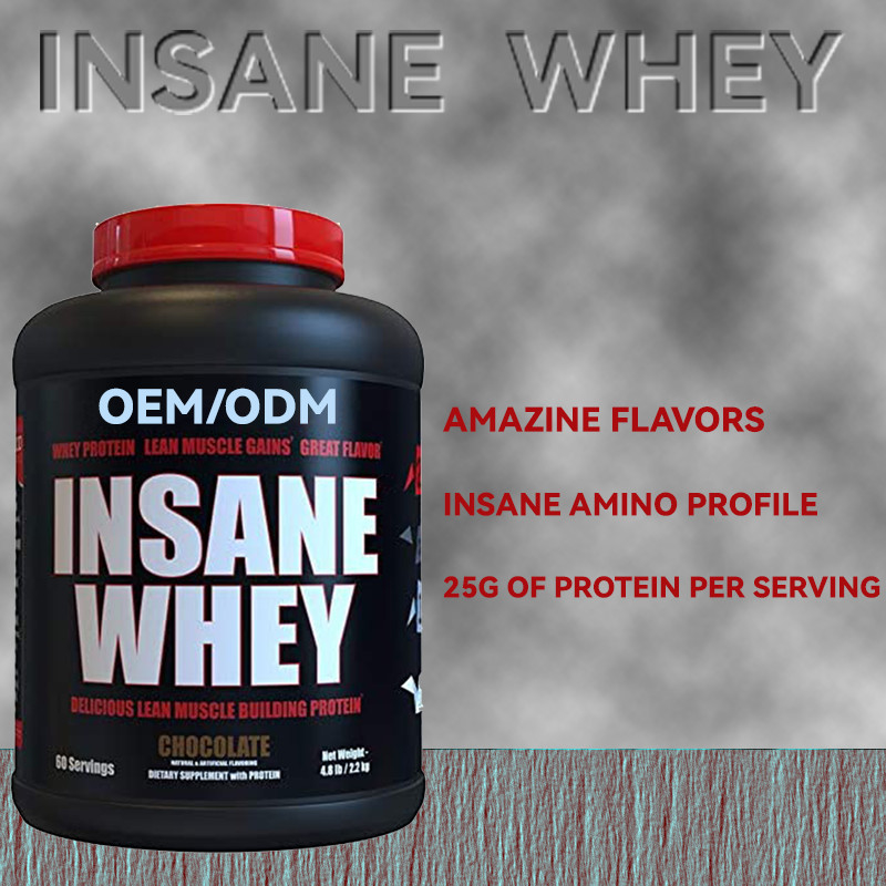 2.2g Takviyeler OEM Protein Tozu 80 Toplu İzolat Konsantresi %100 Altın Standart Peynir Altı Suyu Proteini