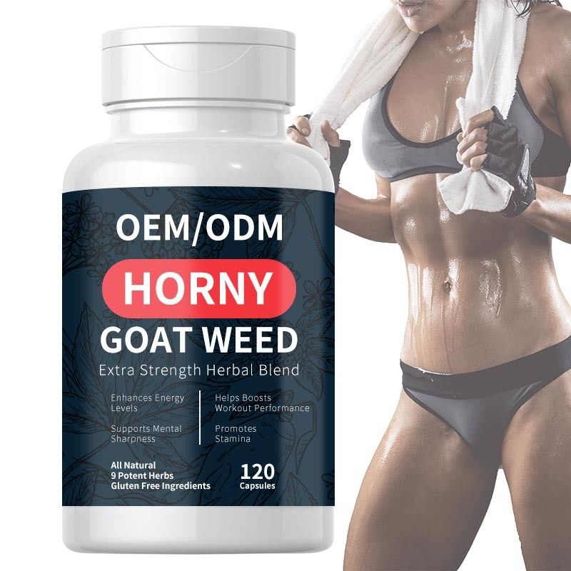 Maca Kökü ve Ginseng ile OEM Süper Mukavemet 1000mg Azgın Keçi Otu Kapsülleri