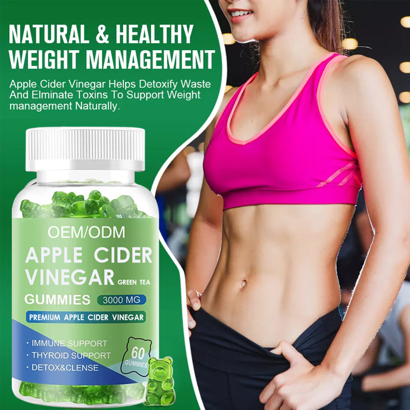 Oem Apple Cider Gummies Vegan Organik Keto Bhb İnce Kilo Kaybı Elma Sirkesi Şekeri