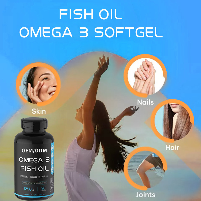 Erkekler ve Kadınlar için OEM MSDS Omega 3 Balık Yağı Kalp Beyin Bağışıklık Desteği