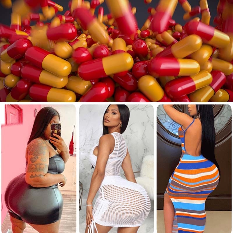 Bitkisel İçerik Popo Büyütme Kapsülleri Kalça Büyük Hızlı Kavisli Büyük Glutes Popo Booster Kadınlar İçin