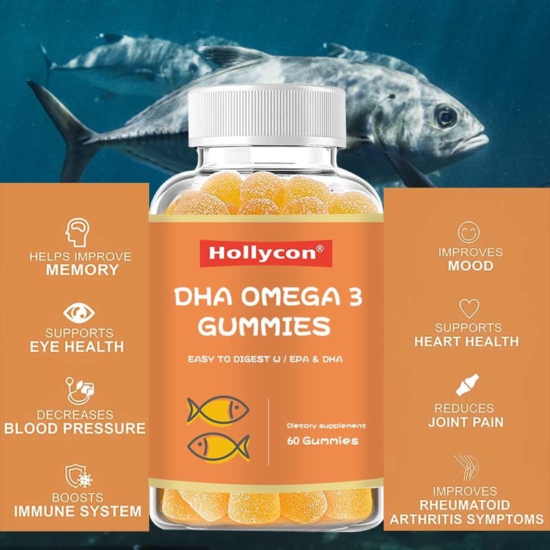Çocuklar Yetişkinler İçin Omega 3 EPA DHA Morina Karaciğeri Yağı Hapları Sakızlı Beslenme Ürünleri