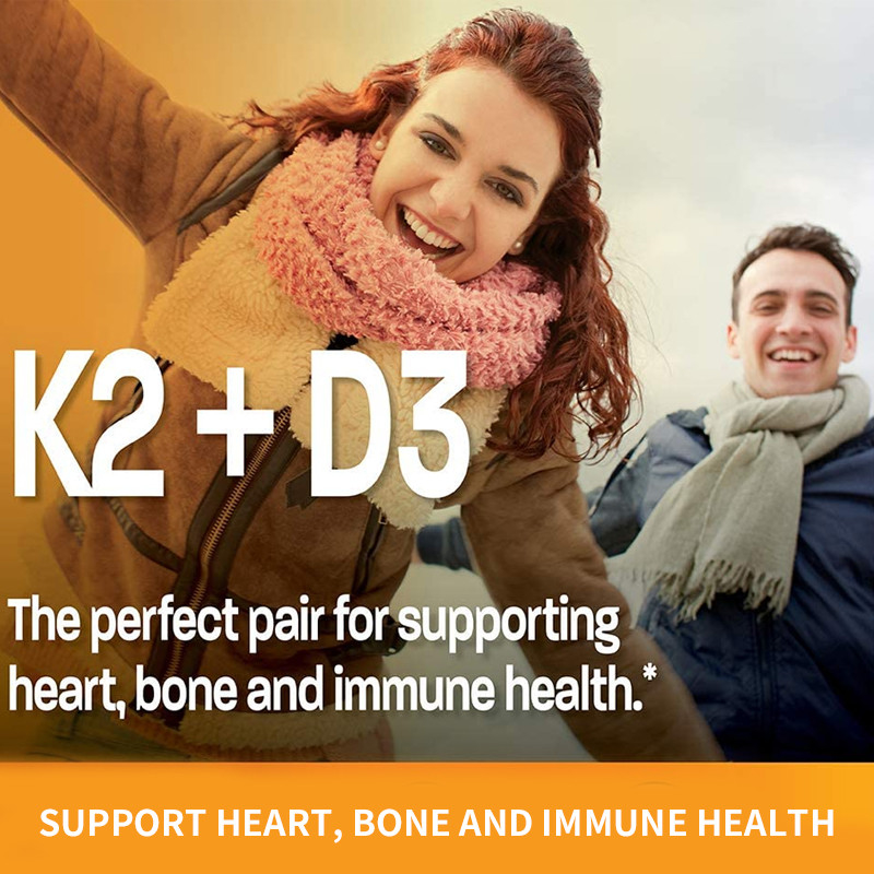 Özel Vitamin D3 Sakızları 5000 IU, K2 100 Mcg Softgels 2'si 1 Arada Destek Bağışıklık Kalbi