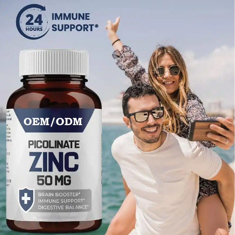 OEM Çinko Pikolinat 30mg Büyüme Bağışıklık Fonksiyonu Kapsülleri için İyi Absorbe Ek