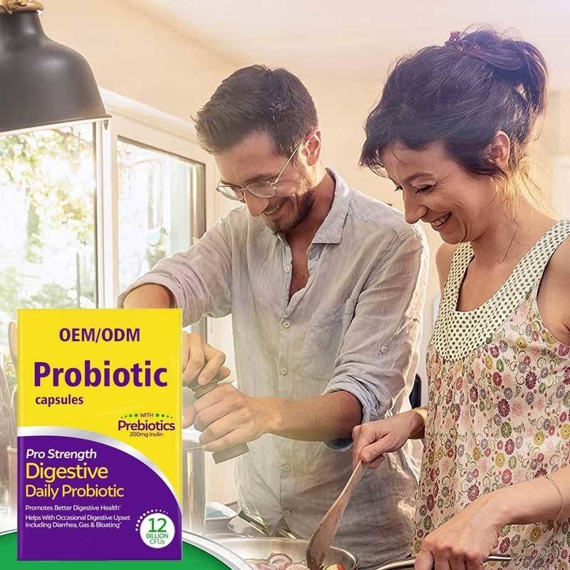 Kadın Erkek 60 Kapsül GDO'suz Glutensiz Probiyotikler Yağ Kesici Takviyeler