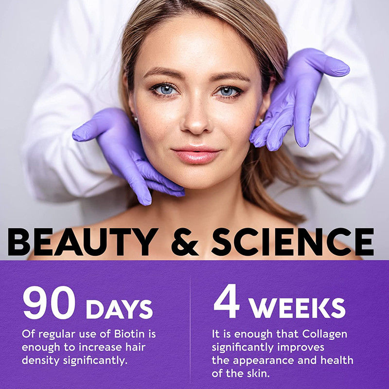 25000 Mcg Biotin Vitamin Hapları Saç Cilt Çivileri Kadın Sağlığı İçin 60pcs feme saç tabletleri