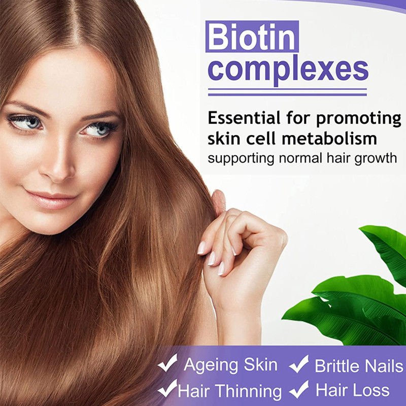 25000 Mcg Biotin Vitamin Hapları Saç Cilt Çivileri Kadın Sağlığı İçin 60pcs feme saç tabletleri