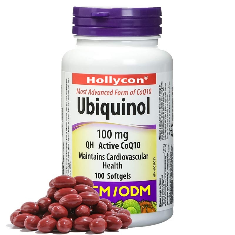 OEM Sağlık Takviyesi Destek Kardiyovasküler Sağlık C Ubiquinol Koenzim Q10 Sağlıklı Kalp Q10 için Softgel Kapsüller