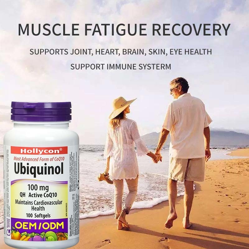 OEM Sağlık Takviyesi Destek Kardiyovasküler Sağlık C Ubiquinol Koenzim Q10 Sağlıklı Kalp Q10 için Softgel Kapsüller