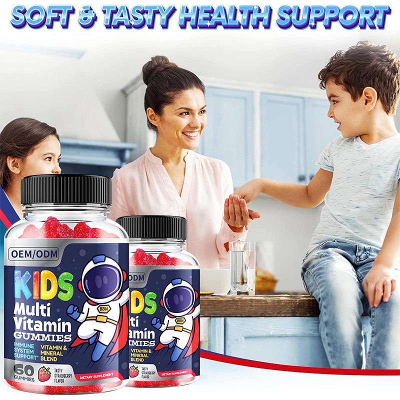 Çocuklar Multivitamin Sakızlı Tüm 13 Temel Vitamin Anahtar Mineraller Bağışıklık Desteği Besin Takviyesi