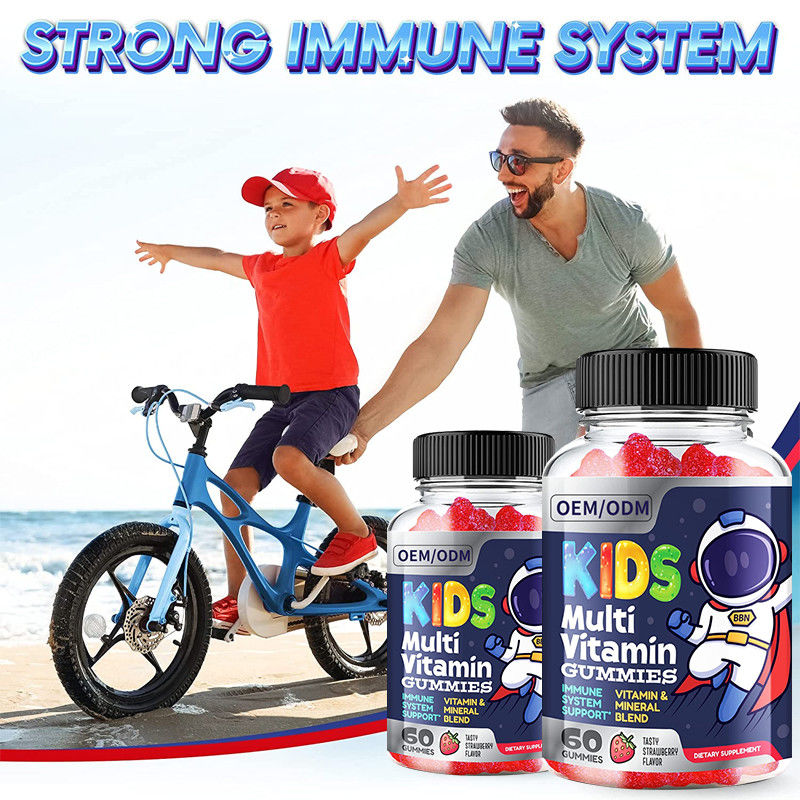 Çocuklar Multivitamin Sakızlı Tüm 13 Temel Vitamin Anahtar Mineraller Bağışıklık Desteği Besin Takviyesi