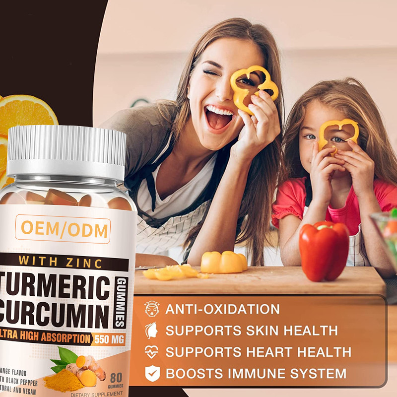 60 ADET Zerdeçal Ve Zencefil Karabiber Takviyesi Bağışıklık Desteği Zerdeçal Zencefil Gummies