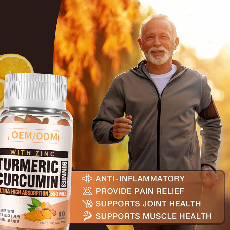 60 ADET Zerdeçal Ve Zencefil Karabiber Takviyesi Bağışıklık Desteği Zerdeçal Zencefil Gummies