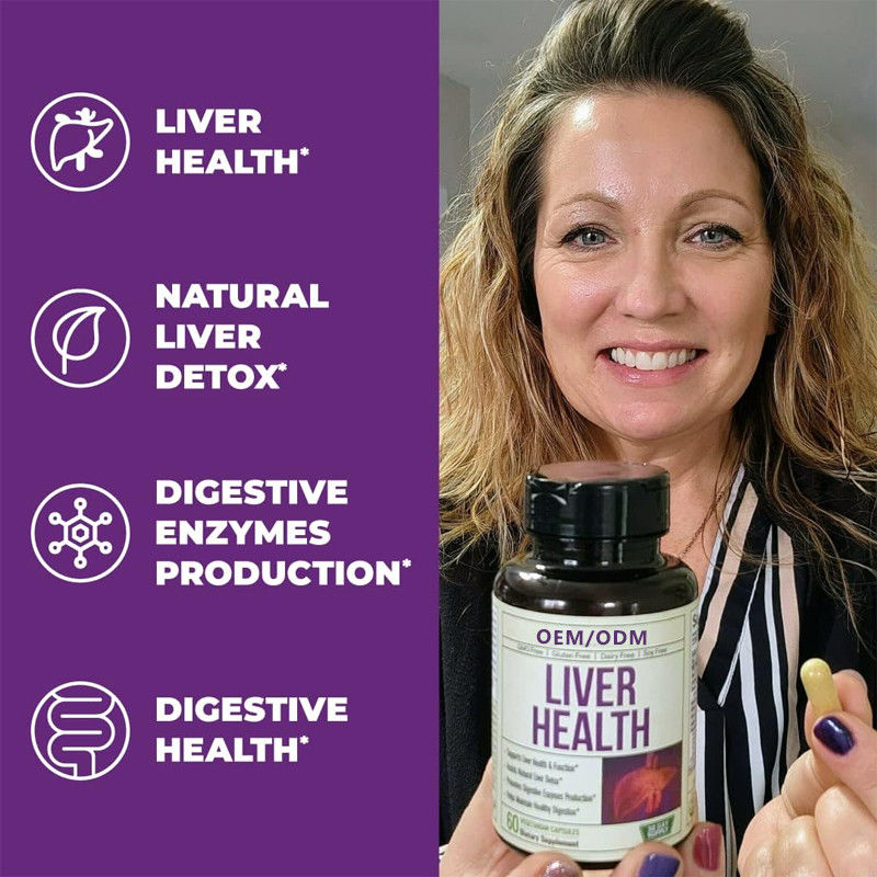 Karaciğer Detoksu İçin Karaciğer Sağlık Formülü Takviyesi OEM Süt Devedikeni Karaciğer Desteği ile Temiz Enginar Özü