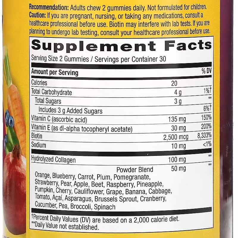 OEM Temiz Oda Kırmızı Biotin Vitamin Gummies Konteyner Başına 30 Porsiyon Kirletmeyen Üretim