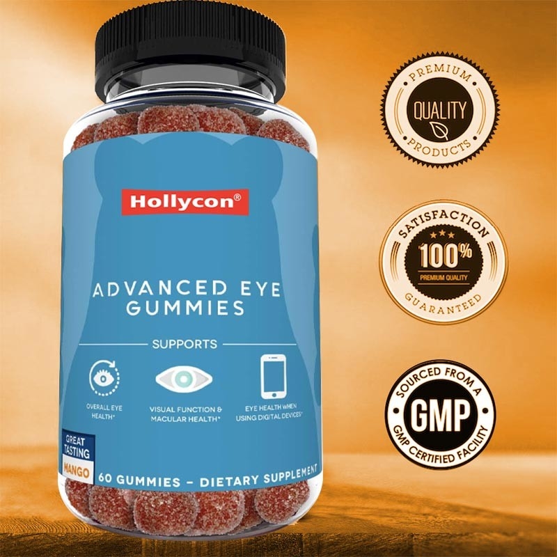2500mcg B7 Vitamini Doğal Zeaksantin Lutein Özelleştirilmiş Tatlar Kirletmeyen Üretim Göz Sakızları