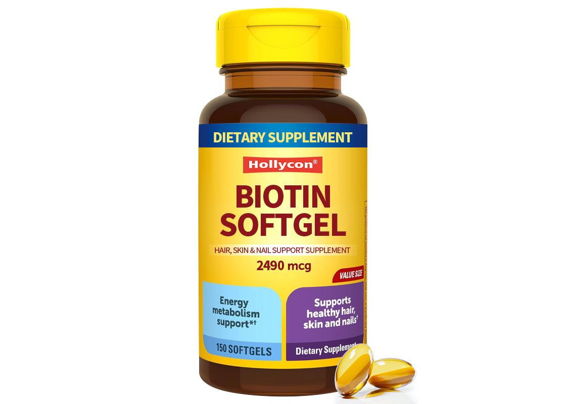 Özel Etiket Biotin Softgels 150PCS Sağlıklı Saçlar için Destek Sağlıklı Cilt Tırnak Destek Diyet Takviyesi