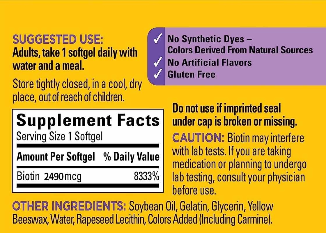Özel Etiket Biotin Softgels 150PCS Sağlıklı Saçlar için Destek Sağlıklı Cilt Tırnak Destek Diyet Takviyesi