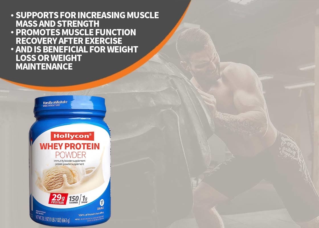 Gıda Derecesi Whey Protein Tozu Kas Kütlesi Gücünü Artırmak için Bağışıklık Gücü Güçlendirici Takviye