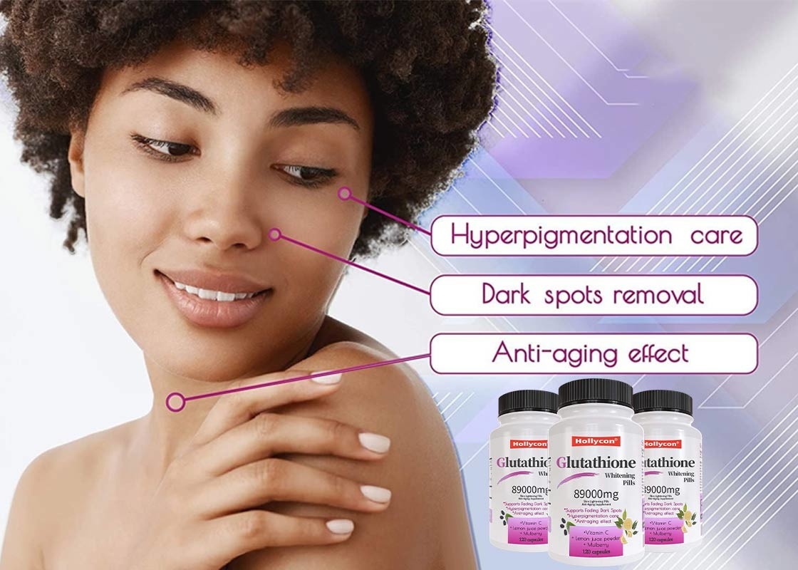 OEM Glutathione Beyazlama Hapları Cildin Beslenmesine Yardımcı Olur Ve Tonu Aydınlatır Yaşlanma Karşıtı Takviye