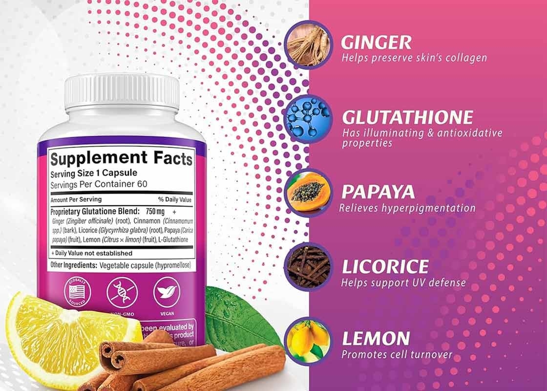 OEM Glutathione Kapsülleri Cilt Tonunu Düzeltmeye Yardımcı Olur Cilt Beyazlama Hapları Yaşlanma Karşıtı Takviyesi
