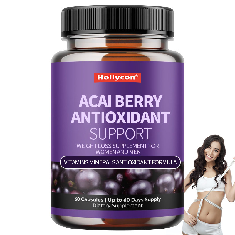 OEM Vitaminler Mineraller Antioksidan Formülü Acai Berry Antioksidan Destek Kilo Verme Takviyesi Kadınlar ve Erkekler İçin