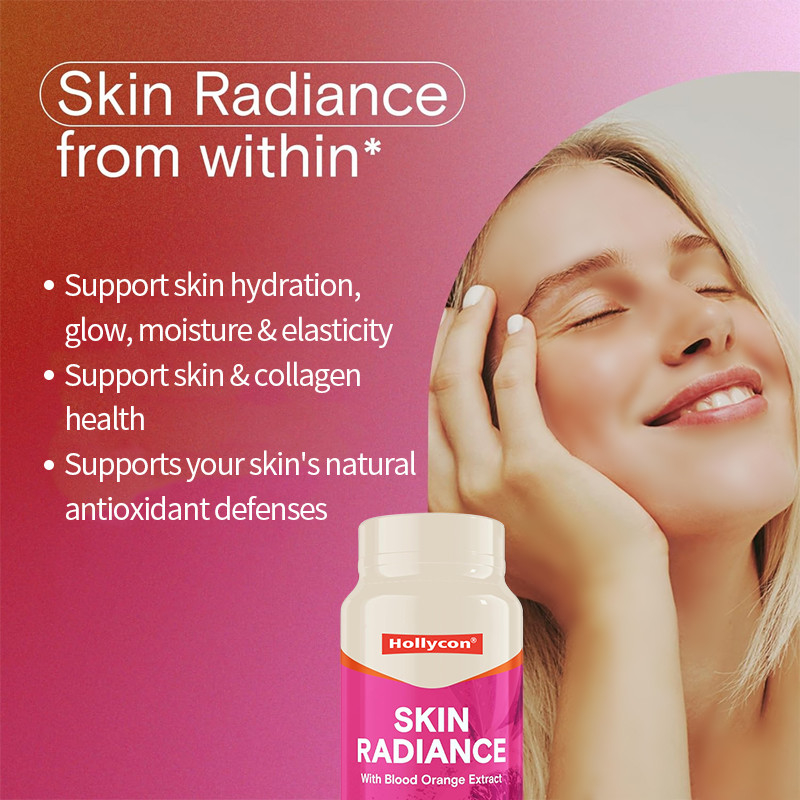OEM Skin Radiance Kapsülleri Kan Portakalı Ekstra Collagen Deri Takviyesi C Vitamini E Kapsülleri
