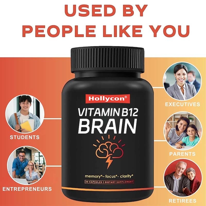 OEM Destek Önemli Vitaminler Beyin Takviyeleri Hafıza Vitamin B12 Beyin Kapsülleri