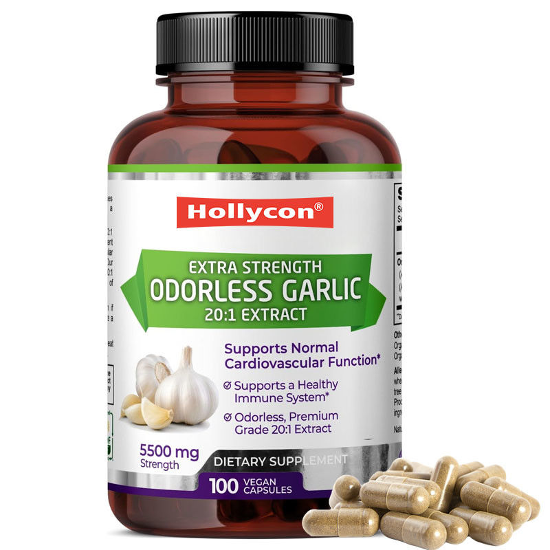 OEM Desteği Organik Kokusuz Sarımsak Ekstraktı Yetişkin Sarımsak Vegan Kapsülleri için Antioksidan