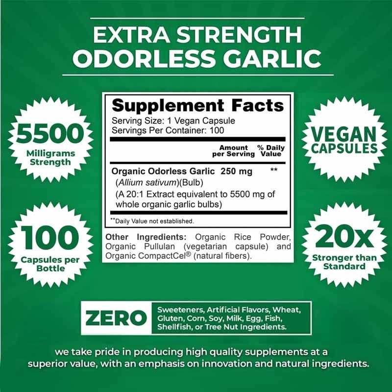 OEM Desteği Organik Kokusuz Sarımsak Ekstraktı Yetişkin Sarımsak Vegan Kapsülleri için Antioksidan