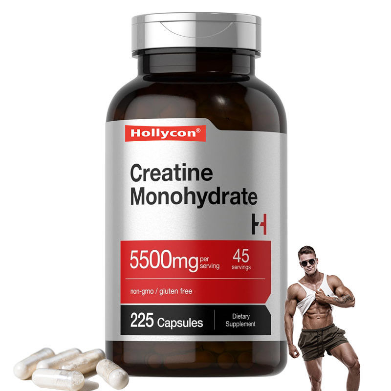 OEM GMO Olmayan Yetişkinler İçin Gluten Serbest Enerji Destekleri Kreatin Monohidrat Kapsülü