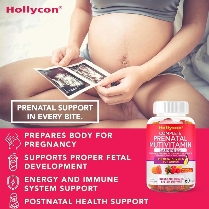 OEM DHA Folat Vitamin B C D Fetal ve Nöral Destek Hamilelik Doğum öncesi sakızlar