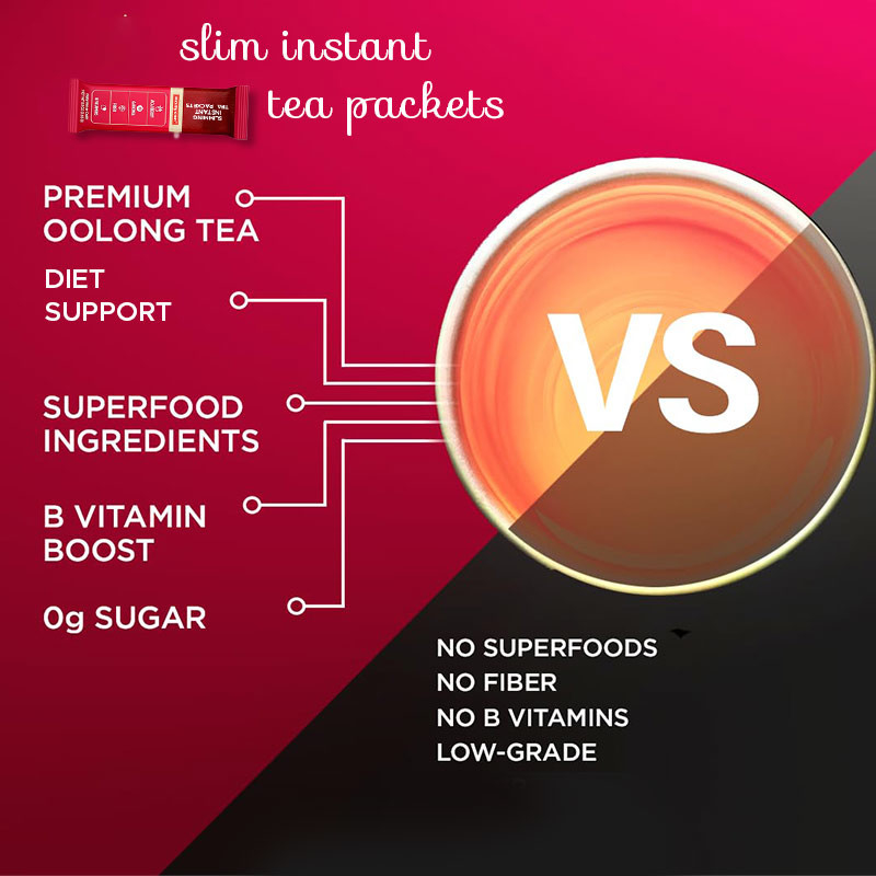 Diyet Destek için Anlık Çay Paketleri Oolong Çayı Vitaminler Garcinia Hareket Halinde Anlık Çubuklar