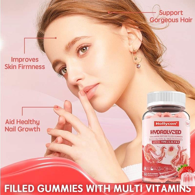 Şekersiz Hidrolize Kollajen Peptid Biyotin Vitamini ile Dolgun Sakız Protein Tipi I,II,III,V,X