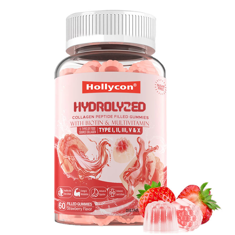 Şekersiz Hidrolize Kollajen Peptid Biyotin Vitamini ile Dolgun Sakız Protein Tipi I,II,III,V,X