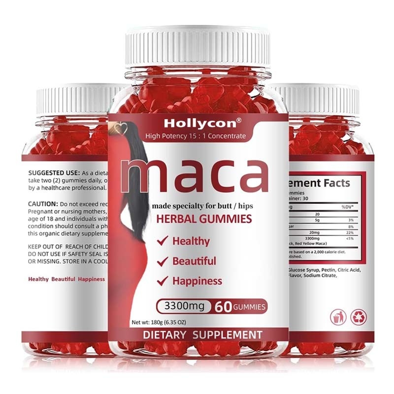 OEM Enerji Duygusu Kadınlar için Bağışıklık Destek ve Hormon Denge Maca Kök Gummies
