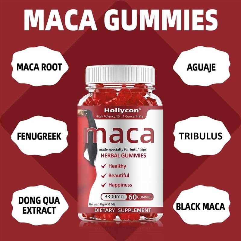 OEM Enerji Duygusu Kadınlar için Bağışıklık Destek ve Hormon Denge Maca Kök Gummies