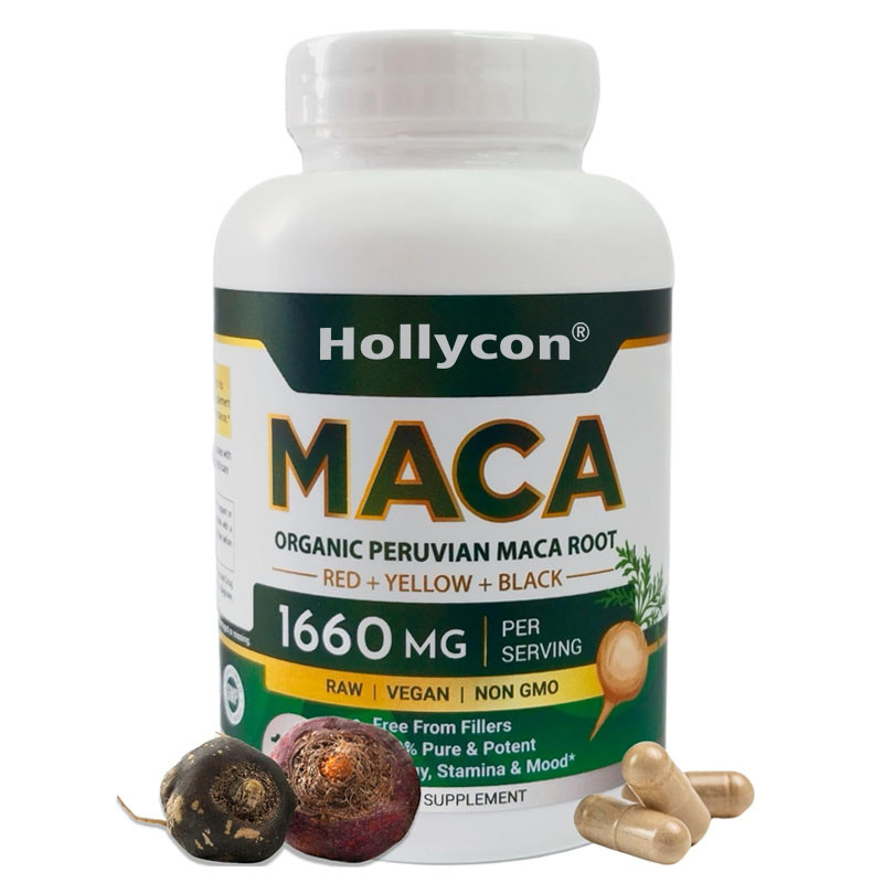 OEM Hormon Denge Organik Maca Kök Kapsülleri Kadınlar ve Erkekler için Maca Kök Kapsülleri