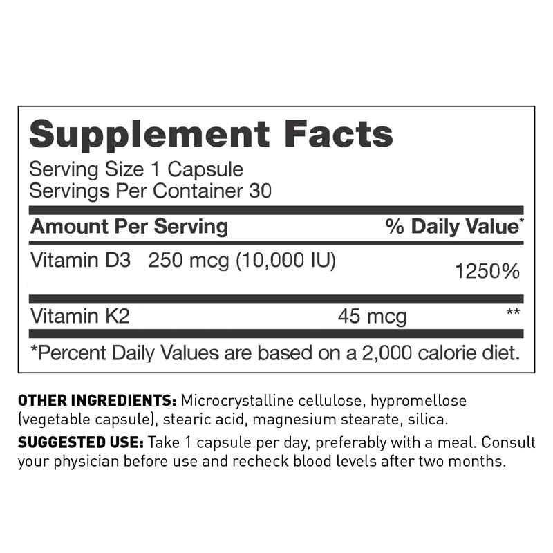 OEM Vegan Bağışıklık Destek D3+K2 MK7 Vitamin D3 K2 Kapsülleri Yetişkinler İçin Diyet