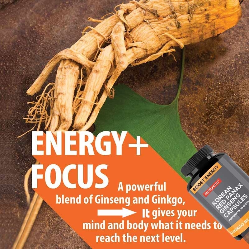 OEM Koreli Kırmızı Panax Ginseng Kapsülleri Ginkgo Biloba Erkekler ve Kadınlar için Enerji Odaklama Hafızasını Artırır