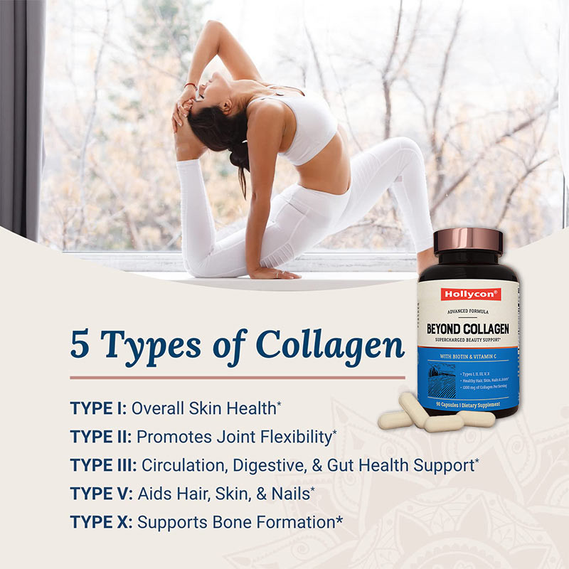 Çoklu Kolajen Kapsülleri Tipler I II III V X Saç Derisi Tırnaklar İçin Vitamin Takviyesi