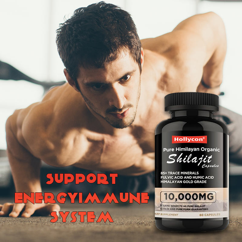 OEM Temiz Himalaya Organik Shilajit Kapsülleri Antioksidan Enerji Destekle İmmün Stres Telafi