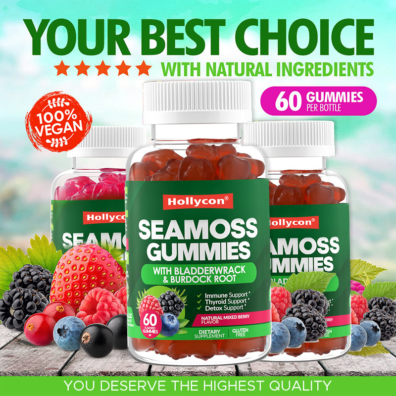 İrlanda Denizi Moose Gummies 1000mg Mesane Yıkımı Denizi Moose Gummies Digestif Destek için