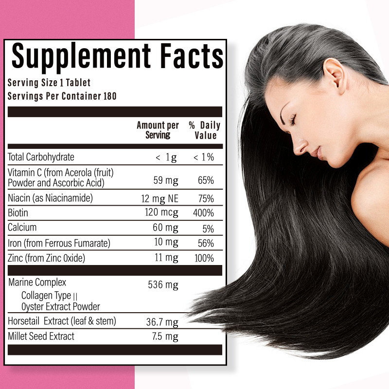 Saç Büyüme Tabletleri 120mcg Saç Büyümesi İçin Biotin Saç Büyüme Ürünü
