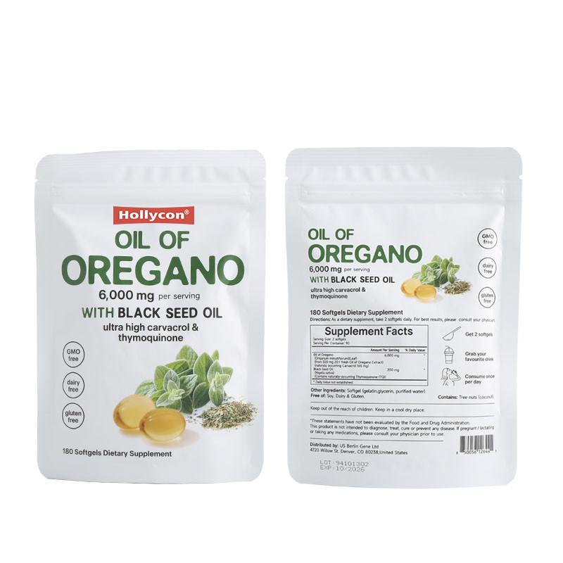 Organik Oregano Yağı Softgels 6000mg Oregano Yağı Softgels Bağışıklık Destek için
